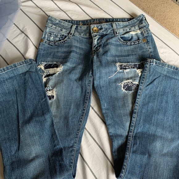 Ripped boot cut guess vintage jeans - Picture 3 of 4